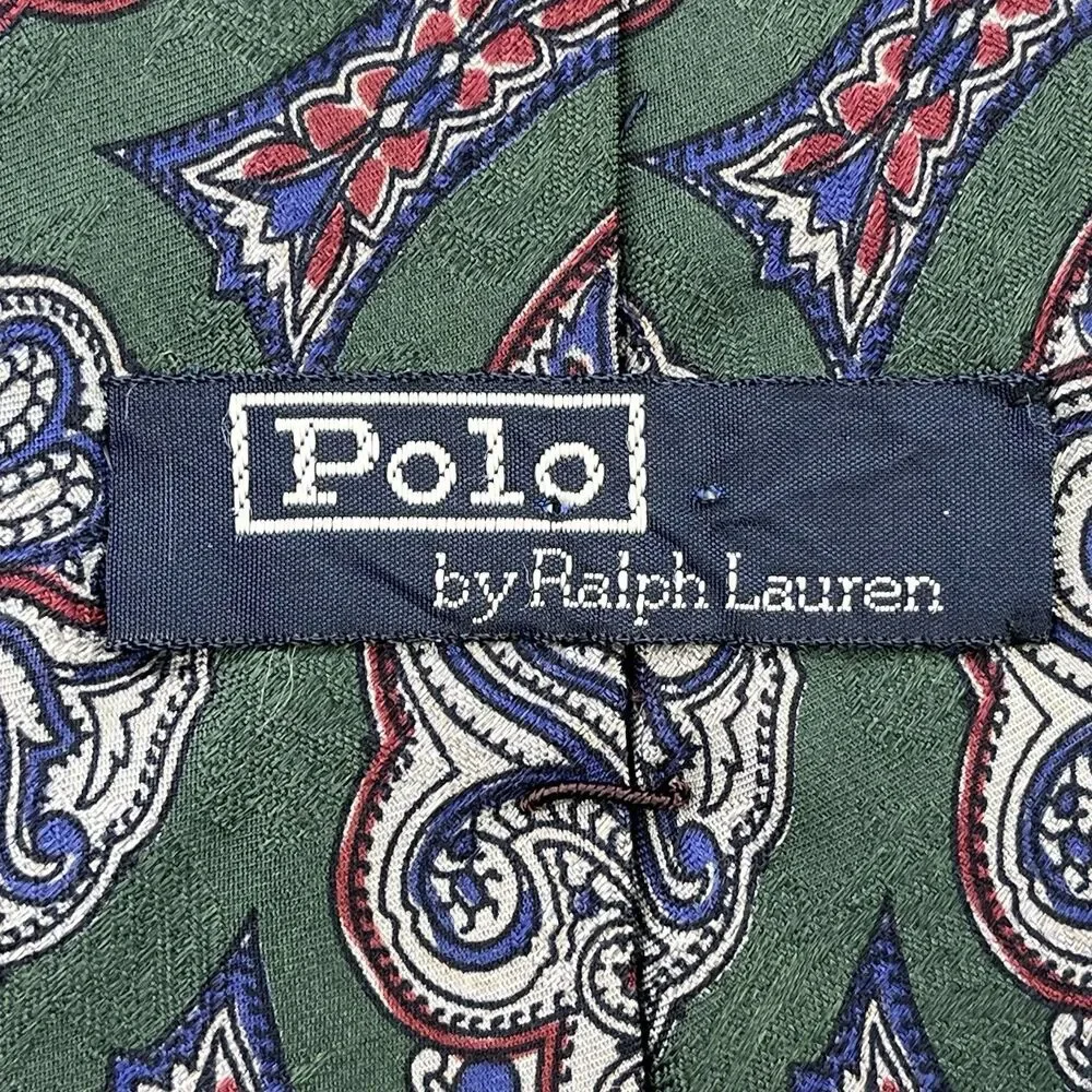 Vintage Polo Ralph Lauren Silk Tie Necktie Multicolor Paisley Floral Designer